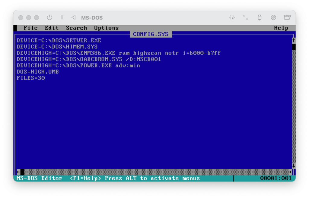 How to Run MS-DOS on a Mac with Intel or M-series Processor 